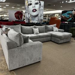 Gray Sectional Only $10 Down !!!