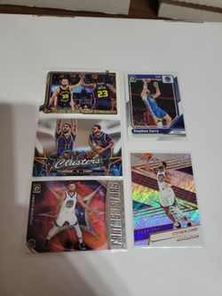 Stephen Curry & Warriors NBA Trading Card Lot (5)