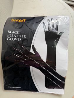 NEW !! SPIRIT BLACK PLEATHER GLOVES