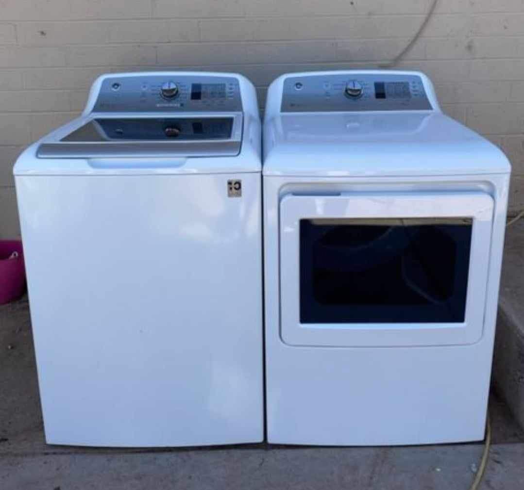 SET GE TOP LOADER WASHER AND DRYER ELECTRIC DELIVERY AND INSTALLATION