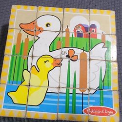 WOODEN CUBE PUZZLE Farm