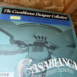 Vtg Casablanca Serenity Series 421111D Snow White Motor 3 Speed Pull Chain NOS