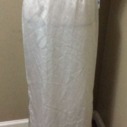 M Studio Long Shiny Polyester White SKIRT wedding prom theater 5/6 7/8