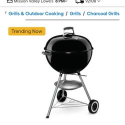 Weber charcoal BBQ grill.