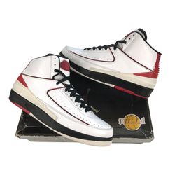 Size 11 - Air Jordan 2 Retro QF 2010 Varsity Red White Nike II Travis Scott