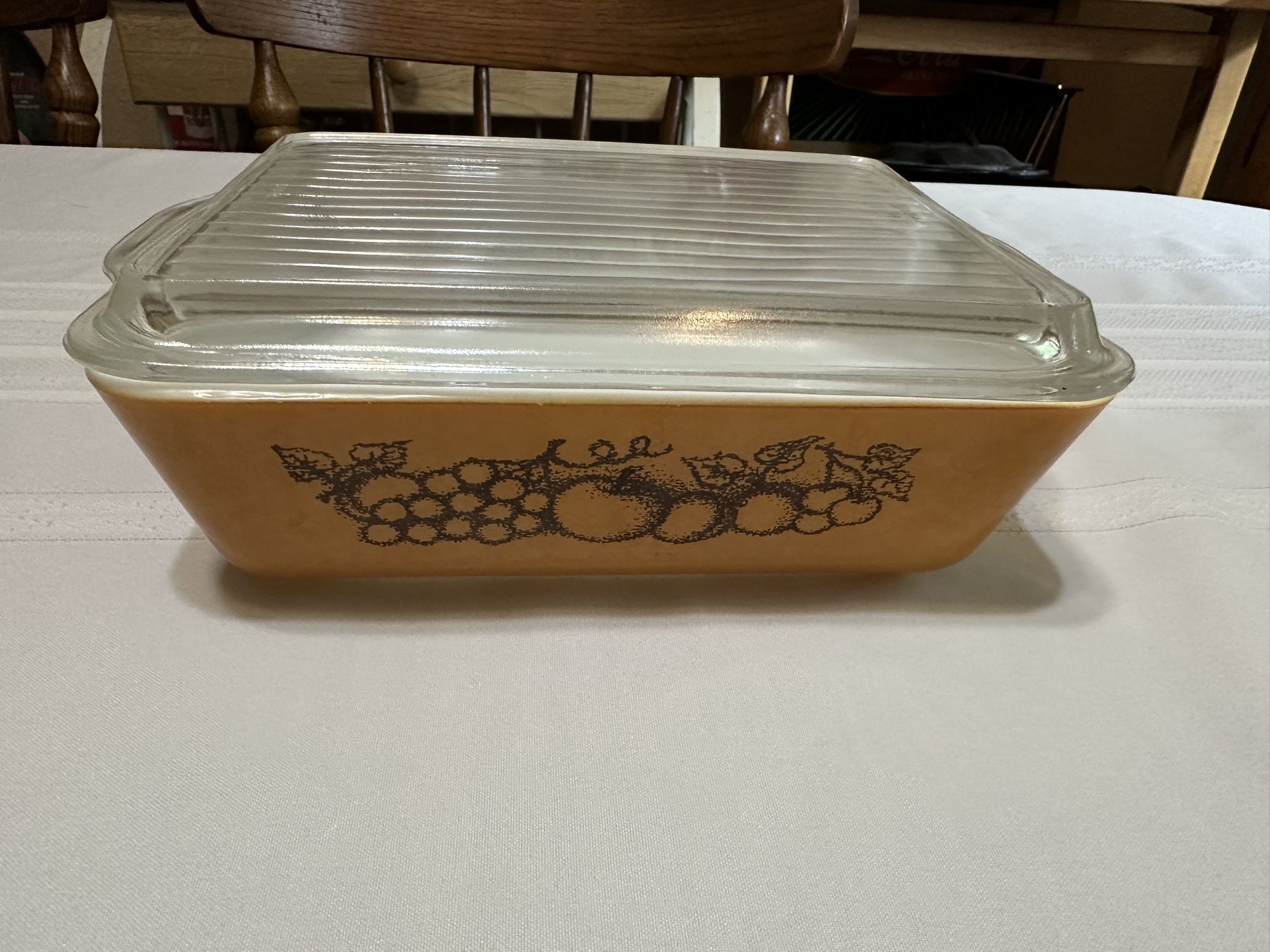 Vintage Pyrex # 503 Old Orchard Refrigerator Dish