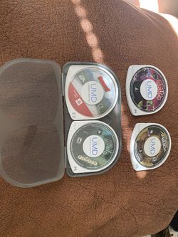 Psp games and holding case