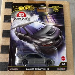 Hot Wheels Mitsubishi Lancer Evolution IX Gray Ronin Run 2 FPY86-961 M 1/64