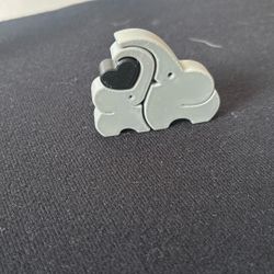 3d Printed Mom And Baby Elephant Decor 