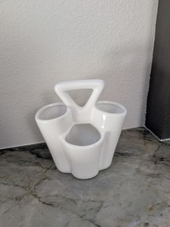 White Ceramic Caddy by Kitchen Essentials