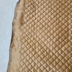 gold silk quilted fabric upholstery weight
