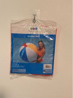 NOS - New Old Stock Vintage Pacific Living Swim Jumbo Beach Ball 36"  Inflatable