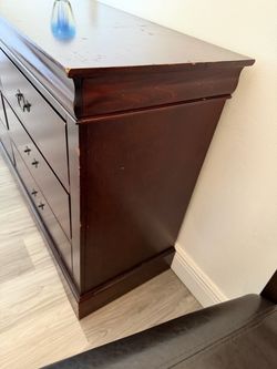 Brown wooden dresser