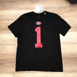 Nike Deebo Samuel Sr #1 San Francisco 49ers Football Jersey T Shirt Mens L
