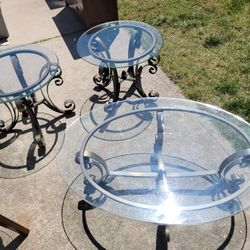 Living Room Coffee Table And 2 End Tables
