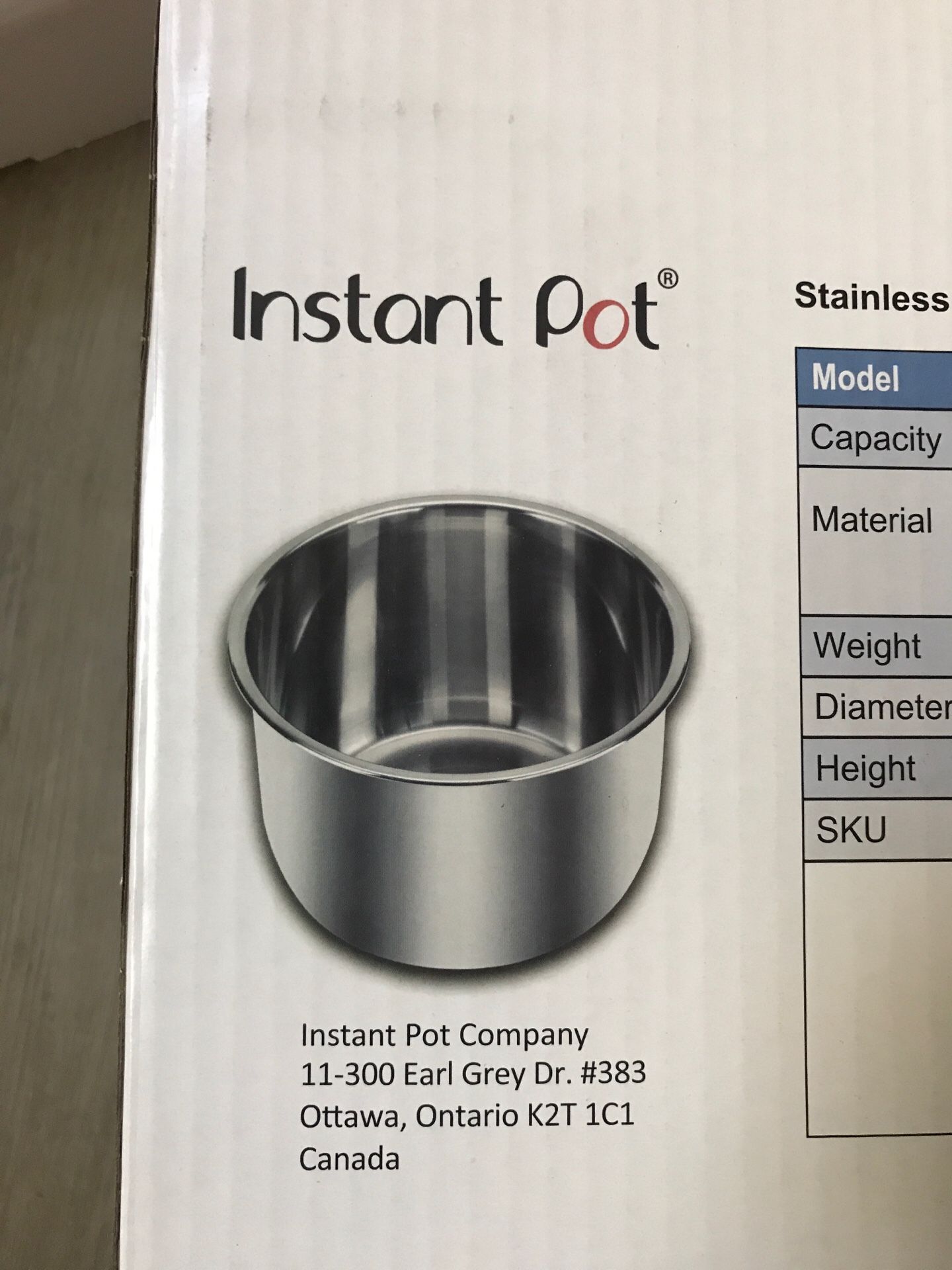 Instant pot Extra pot and lid