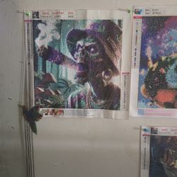 Finished Diamond Art Skull