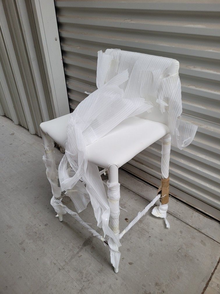 White Leatherette Counter Stools