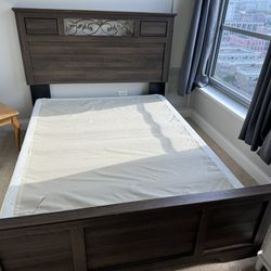 Queen Bed frame With Box spring 