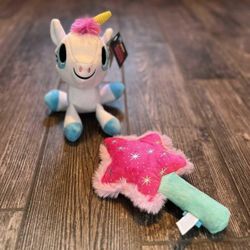 Brand New Large Dog Toys Unicorn & Wand