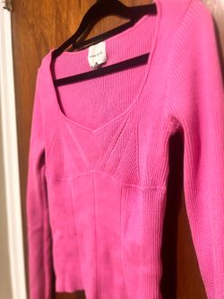 Pink knit long sleeve
