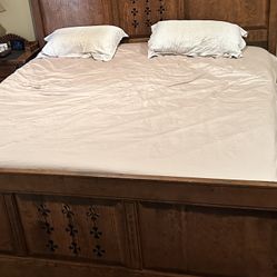 King Bed Frame With Two Nightstands