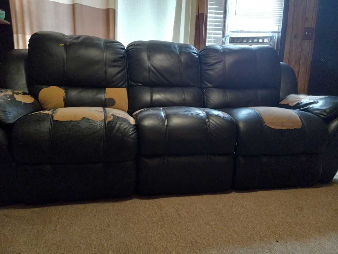 Black Couch For Free Come Pick It Up. Thanks