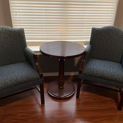 3 Pc Office Side Chairs And Table