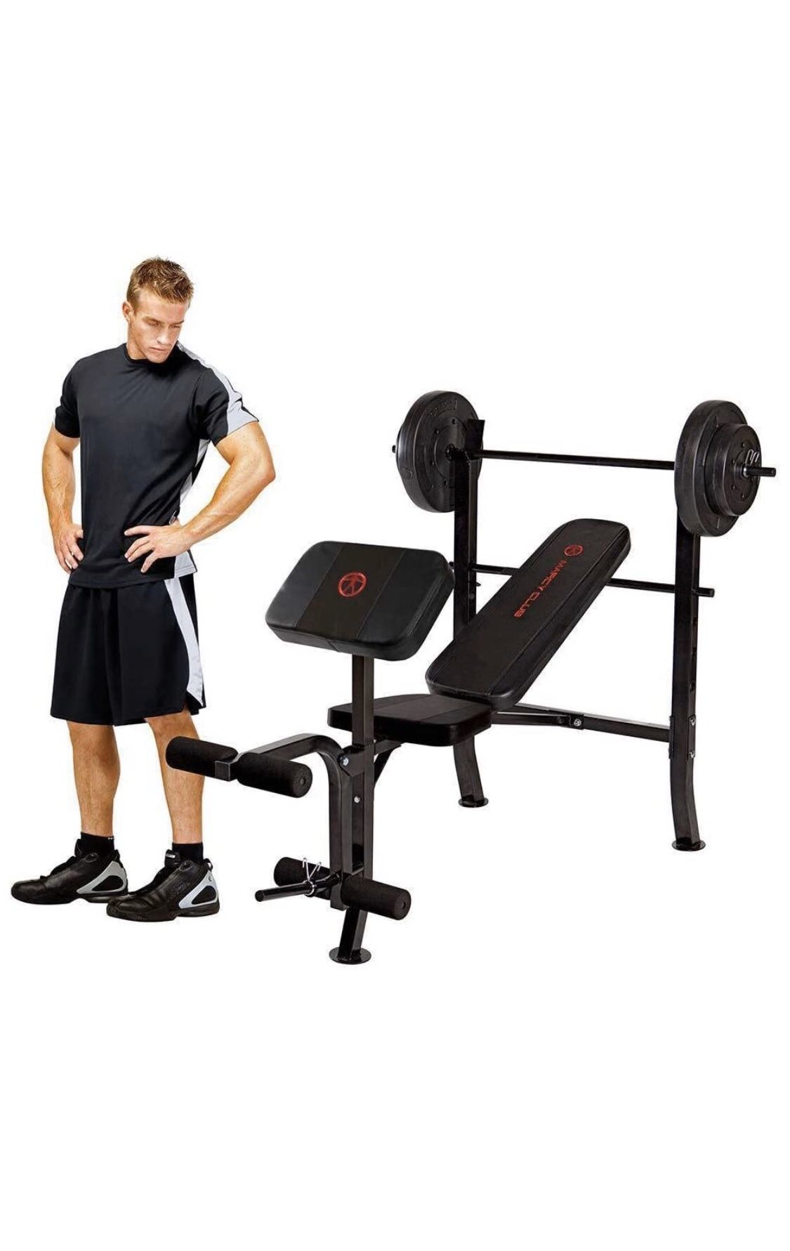 Brand new in box Marcy weight bench with weights