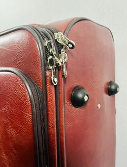 VTG RARE Montblanc Brown Suitcase Leather 26.5" High x 16" Wide x 11" Deep