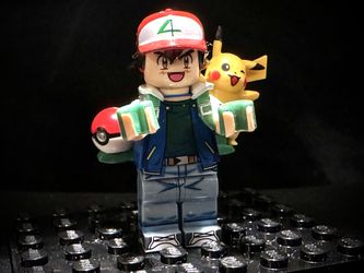 Lego Custom Pokemon Ash Ketchum Minifigure