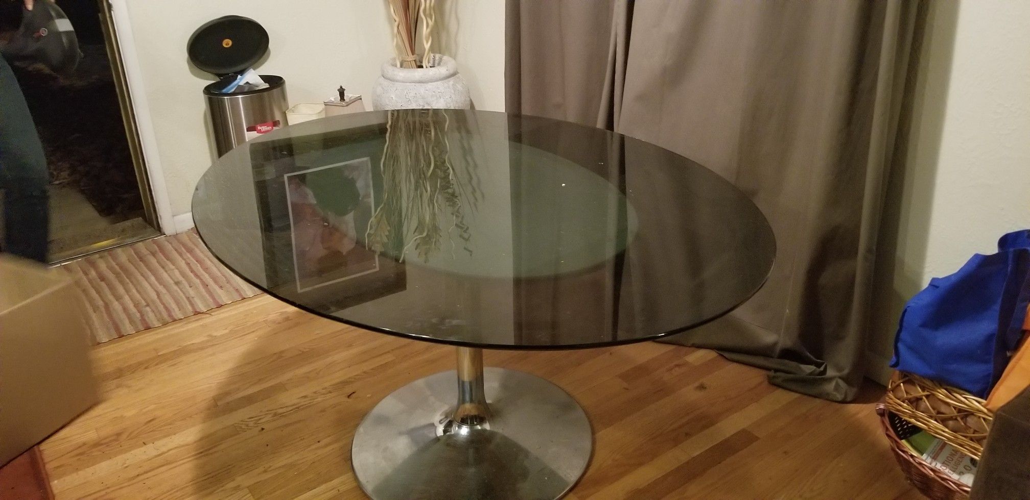 Vintage glass dinning table