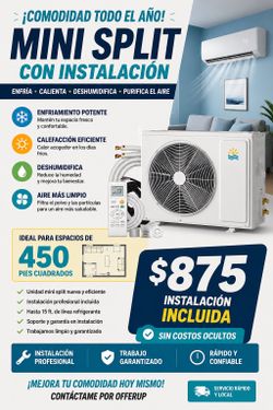 Mini Split con Instalación Incluida – ¡Solo $875!