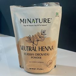MINATURE Neutral Henna (Cassia Obovata) Powder – 8 oz (Lightly Used