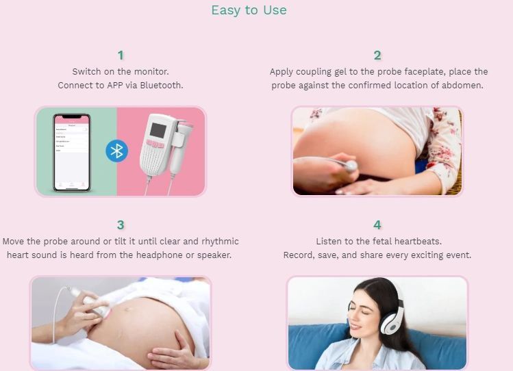 Babytone Fetal Heart Tracker (Coupling Gel Included)