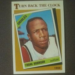 1986 Topps Frank Robinson Baltimore Orioles #404 Turn Back The Clock 1966 Baseball Card Vintage Collectible Sports MLB Trading Major League