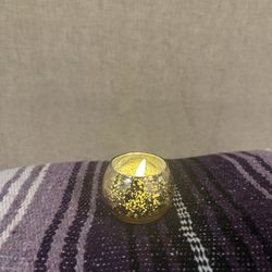 24 Gold Tea Light Candle Votive - Speckled Glass Votive for Wedding And Event Decor