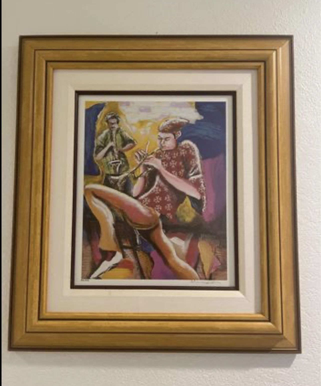 Harmonizer Music Series II 2002 Seriolitograph On Wove Paper By Marcus Glenn Framed Art