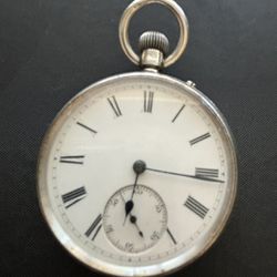 1891 STERLING SILVER pocket Watch Running
