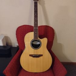 Ovation Guitar. Cc057. Plays and looks amazing. Mint, in original hardcase .  $275 