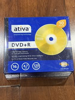 Ativa DVD+R 16x 120 Min 10 Pack
