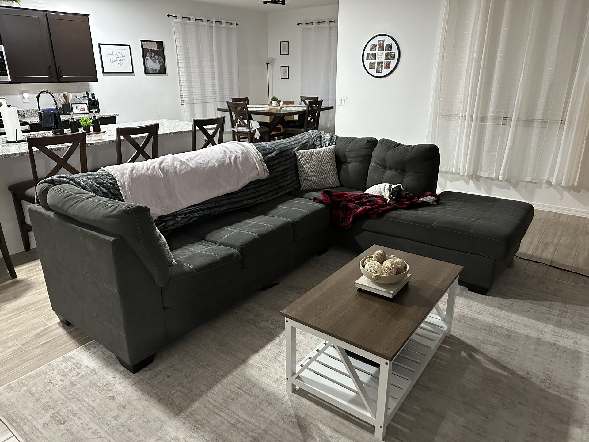 Grey American Furniture Warehouse Sectional