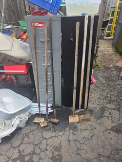 Garden hoes and scraper