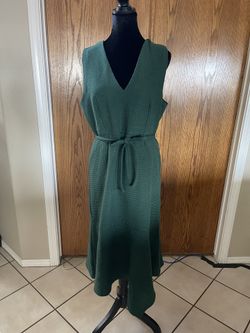 Green & Black Plaid Dress 