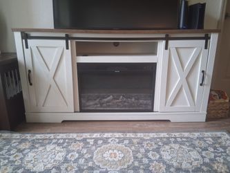 Farmhouse Fireplace Credenza