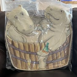 Hippos In a Hot Tub Serving Tray NEW