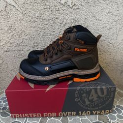 WORK BOOTS WOLVERINE COMPOSITE TOE WATERPROOF SIZE AVAILABLE 9.5-10 MENS 