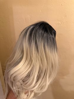 Halloween costume blond wig