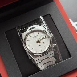 Tissot PRX Quartz White Dial Stainless Steel Bracelet Watch