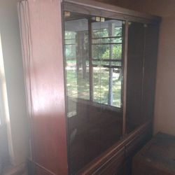 Antique Lite Up China Cabinet 